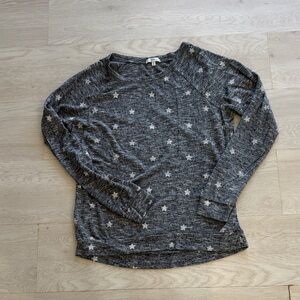 PJ Salvage Heather Gray Star Sweatshirt